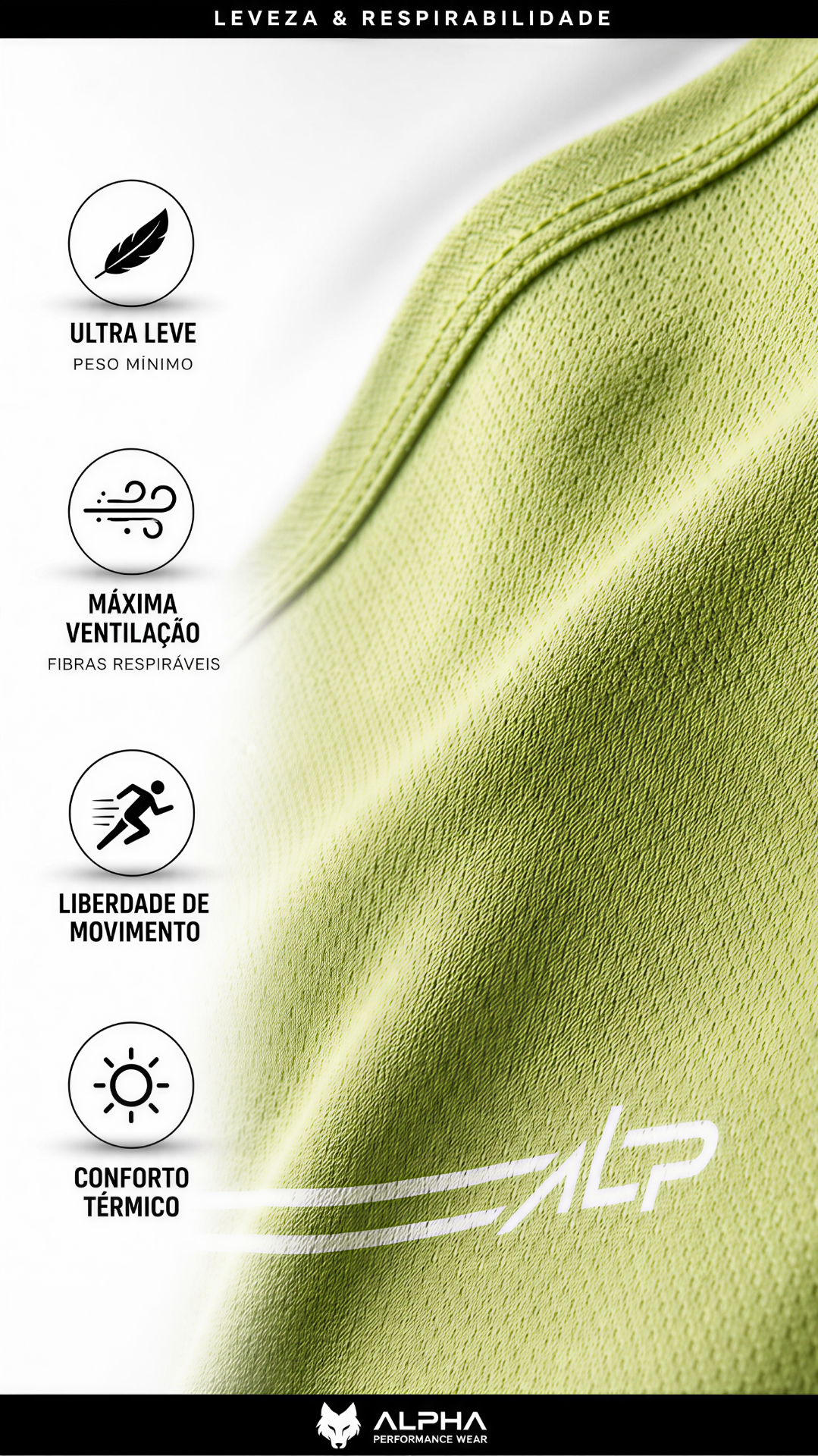 Leveza & Respirabilidade: Ultra Leve, Máxima Ventilação, Liberdade de Movimento e Conforto Térmico